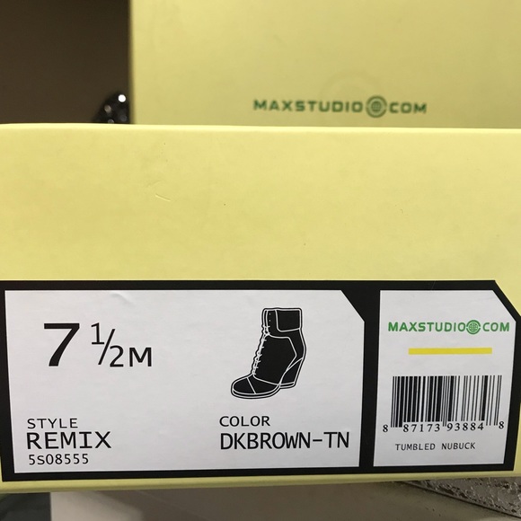 MAXSTUDIO Brown ankle booties size 7.5 - Picture 3 of 8